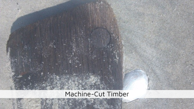 Machine cut timber